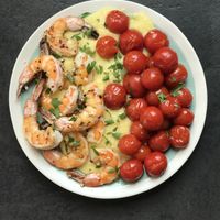 Spicy Garlic Shrimp with Cherry Tomatoes