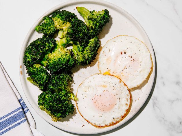 Fried Eggs and Roasted Broccoli