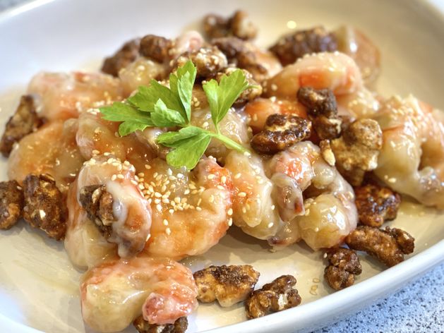 Airfry Honey Walnut Shrimp wide display