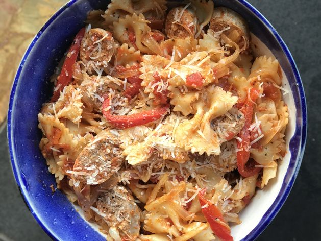 Sausage and Peppers Pasta wide display