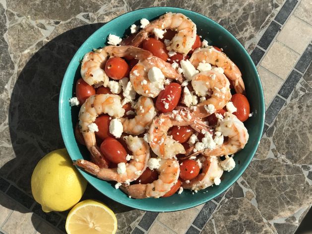 Greek Shrimp with Cherry Tomatoes wide display