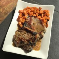 Pork Chops and Sweet Potatoes with Apple Cider Sauce