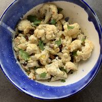 Roasted Cauliflower with Tahini Lemon Dressing