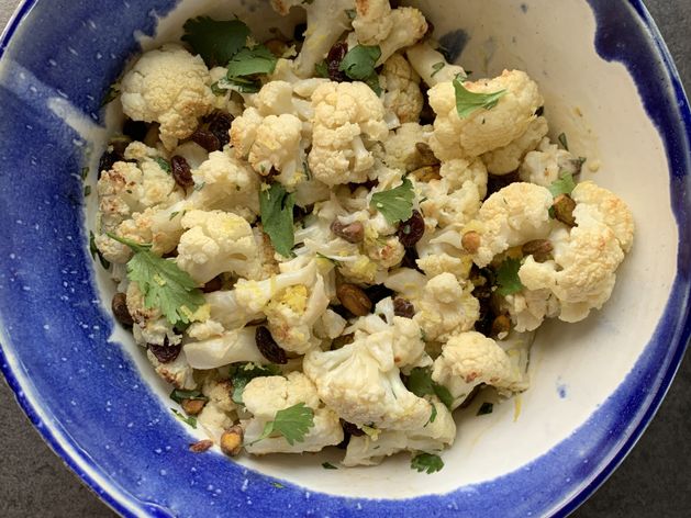 Roasted Cauliflower with Tahini Lemon Dressing wide display