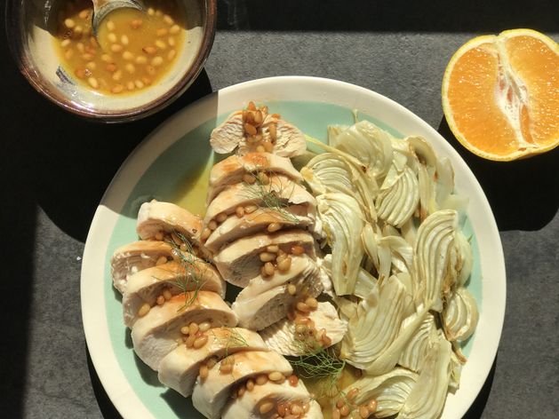 Chicken Breasts and Fennel with Agrodolce Sauce wide display