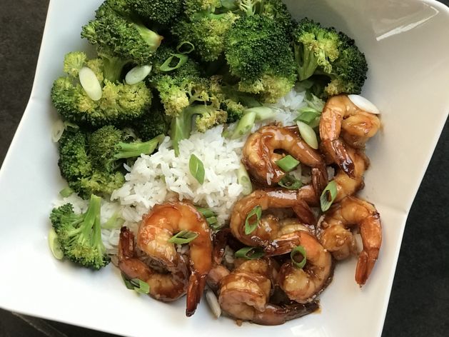 Honey Garlic Shrimp and Broccoli wide display