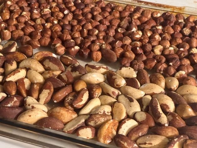 DRY ROASTED  larger, denser NUTS    NO PREHEAT wide display