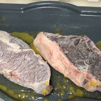 1 1/4" to 1 1/2" Steaks Cooked From Frozen in 2 ZONES    P