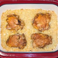 Buttery Garlic Rice & Seasoned Chicken