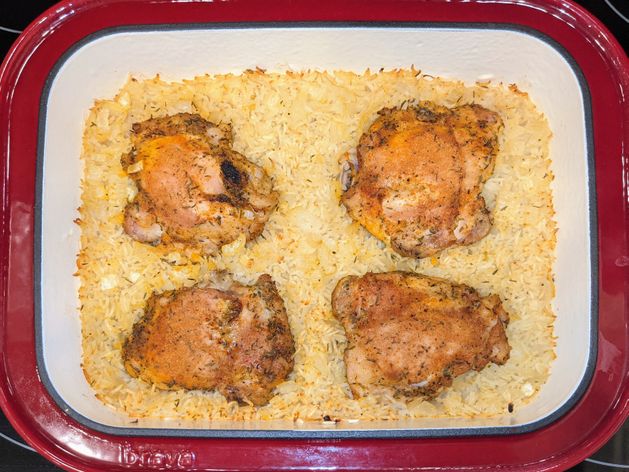 Buttery Garlic Rice & Seasoned Chicken wide display