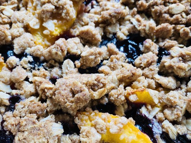 Peach Blueberry Crisp wide display