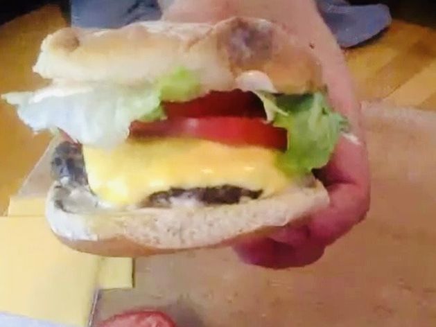 Shake Shack Burger wide display