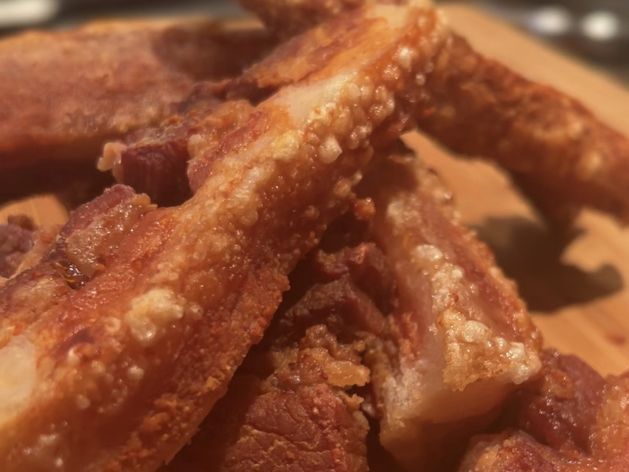 Air Fryer Chicharron wide display