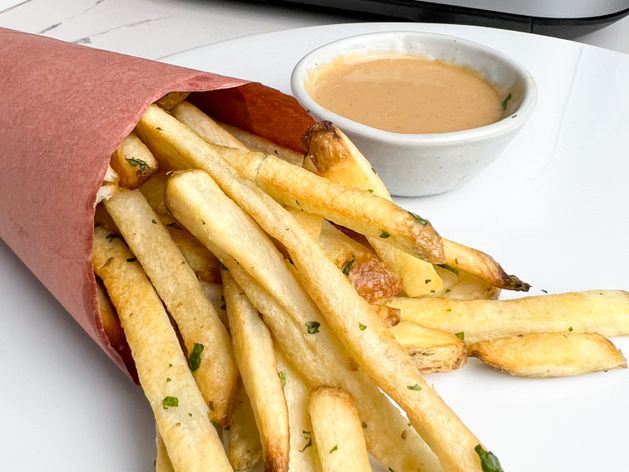 Brandi Milloy's Elevated Frozen Fries with Yum Yum Dip wide display