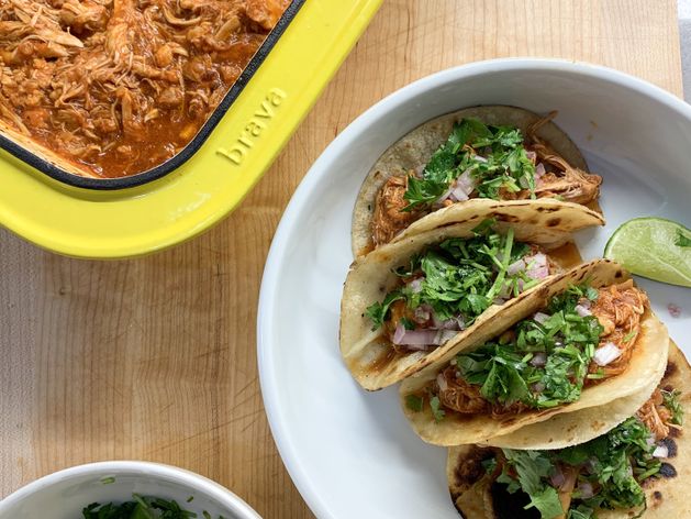 Braised Chicken Tinga Tacos wide display