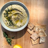 Roasted Garlic + White Bean Dip