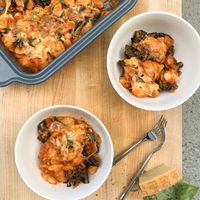 White Bean + Tomato Bake