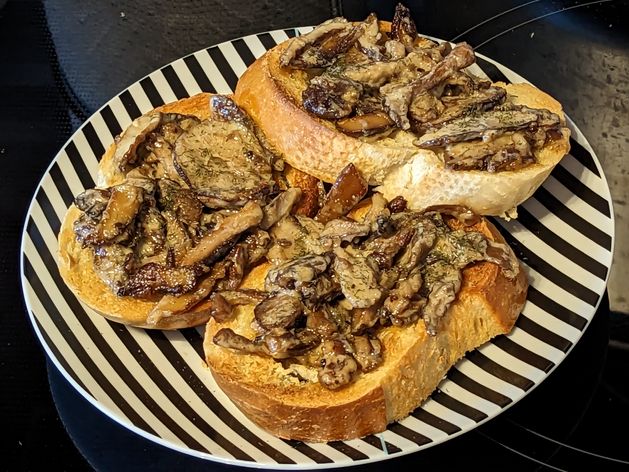 Mushroom Toast wide display