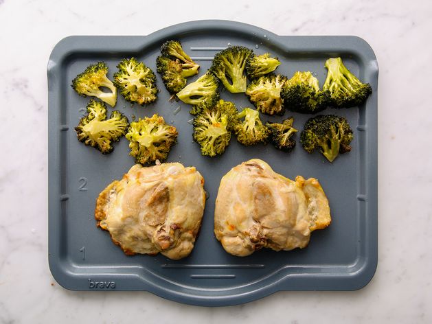 Chicken Thighs (Bone-In and Skin-On) and Broccoli