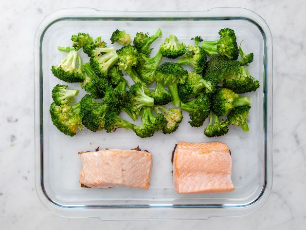 Salmon (Skin-On) and Broccoli