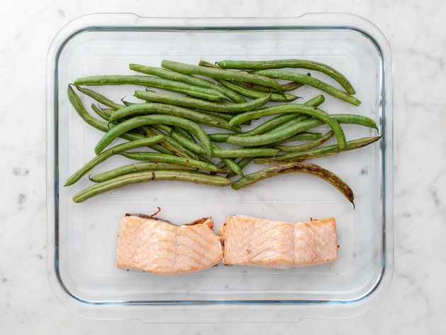 Salmon (Skin-On) and Green Beans