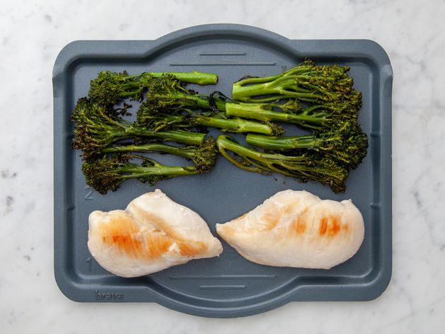 Chicken Breasts and Baby Broccoli