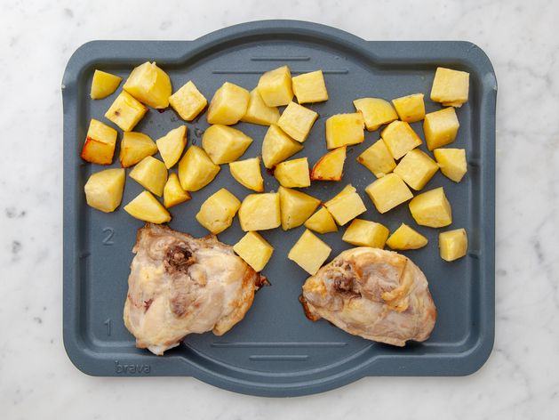 Chicken Thighs (Bone-In and Skin-On) and Potatoes