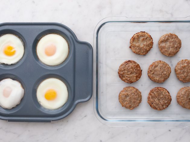 Eggs and Frozen Sausage Patties