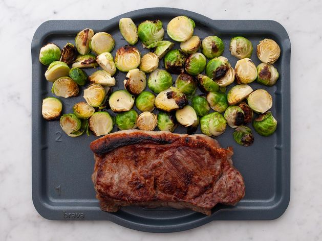 NY Strip Steak and Brussels Sprouts