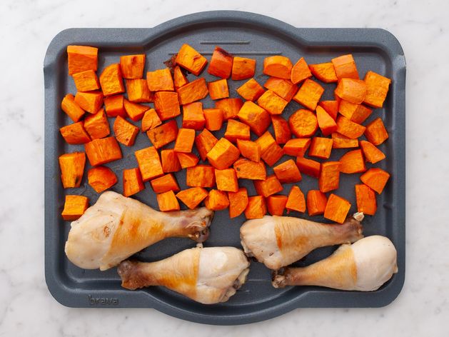 Chicken Drumsticks and Sweet Potatoes