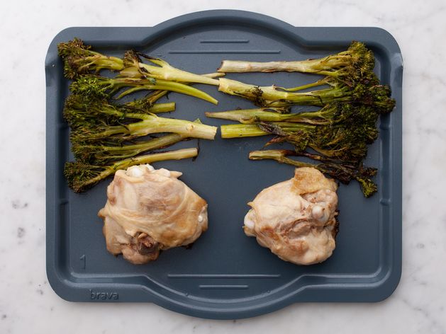 Chicken Thighs (Bone-In and Skin-On) and Baby Broccoli