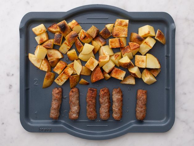 Frozen Sausage Links and Potatoes