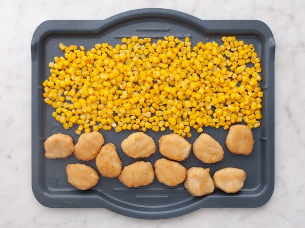 Chicken Nuggets and Frozen Corn