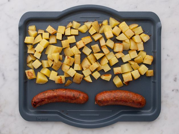 Precooked Sausages and Potatoes