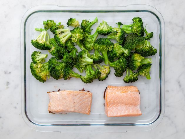 Salmon (Skinless) and Broccoli