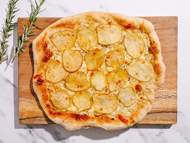Potato Pizza with Garlic and Rosemary