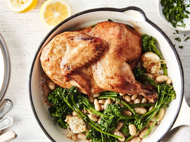 One-Pan Chicken with Baby Broccoli