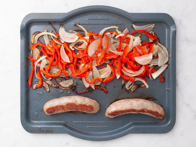 Sausages (Fresh) with Onions and Peppers