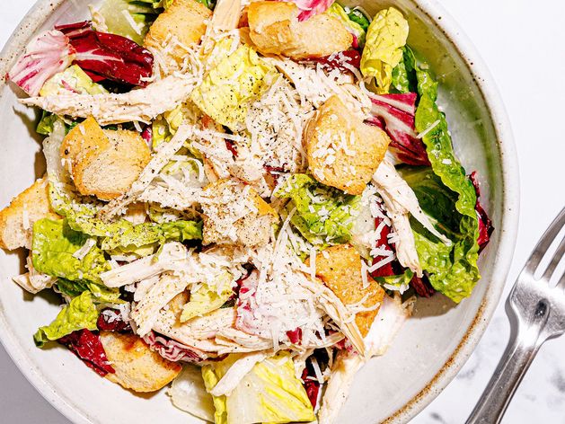 Roasted Chicken and Caesar Salad