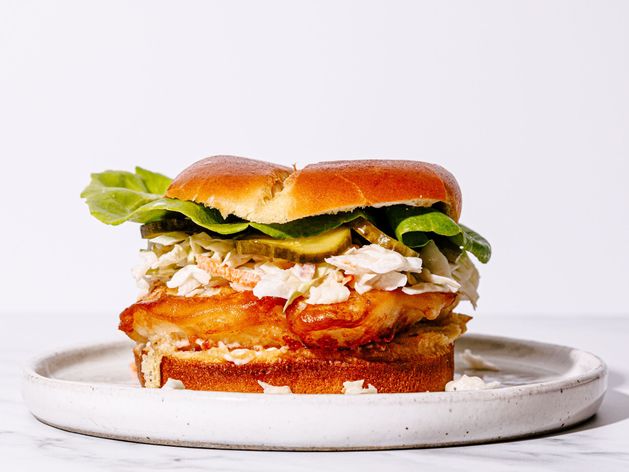 Crispy Battered Fish Sandwiches