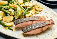 Salmon Filet with Green Beans and Potatoes