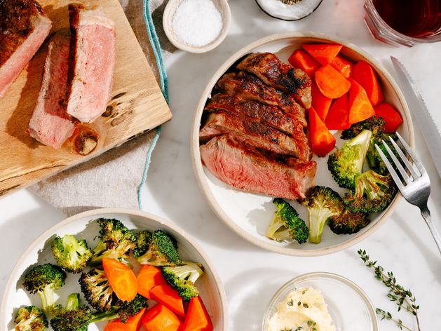 NY Strip Steak and Roasted Vegetables