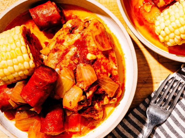 Smokey Chicken, Sausage and Corn