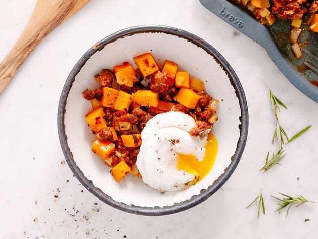 Chorizo and Butternut Squash Hash
