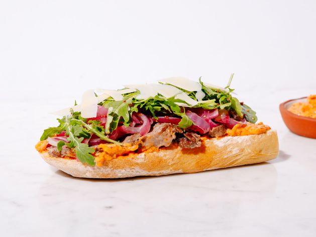 Open-Faced Steak Sandwich