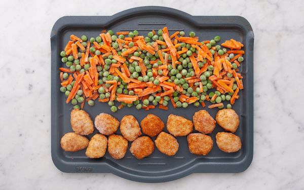 Basic Nugget Chicken Nuggets with Peas and Carrots - Serves 2 — Brava | Brava Home